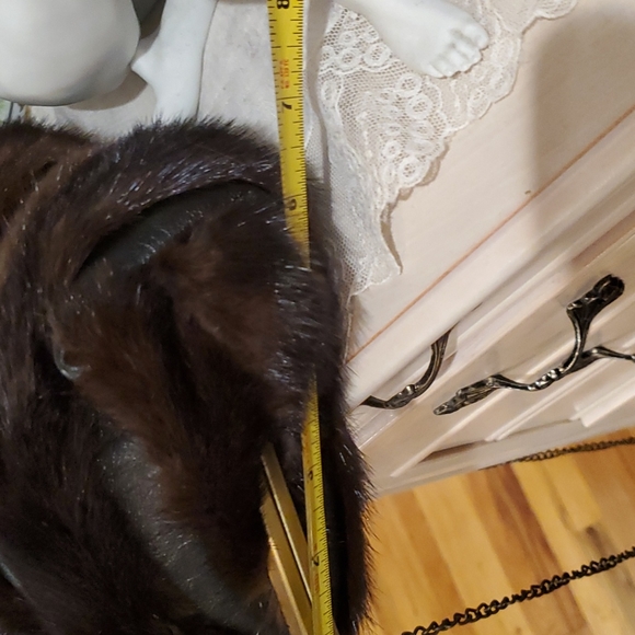 NWOT Mink Leather Clutch Bag Purse Ranch Mink Vintage - Picture 8 of 11